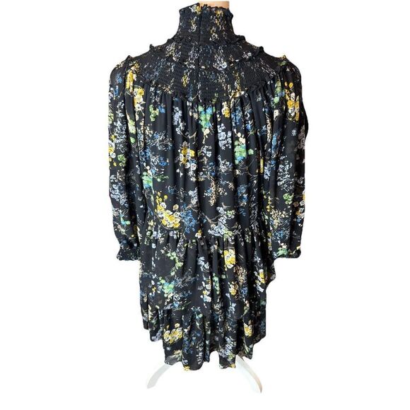 Cinq a Sept Melony Smocked Floral Print Dress Size 6 Ruffle Fairy Designer - Picture 6 of 8